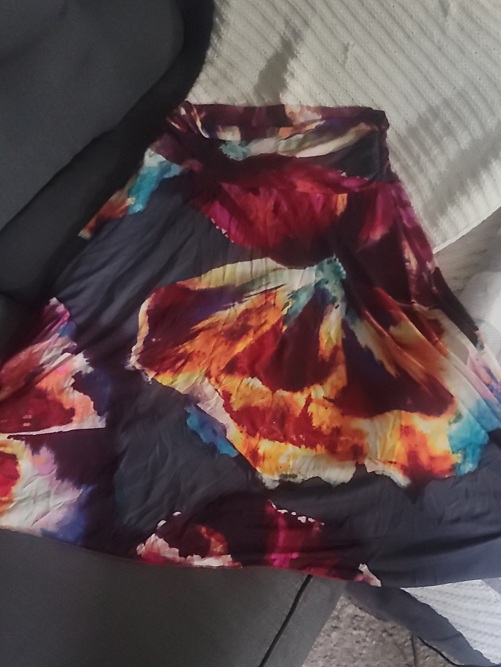 Ashley Stewart Multicolor  Watercolor Skirt